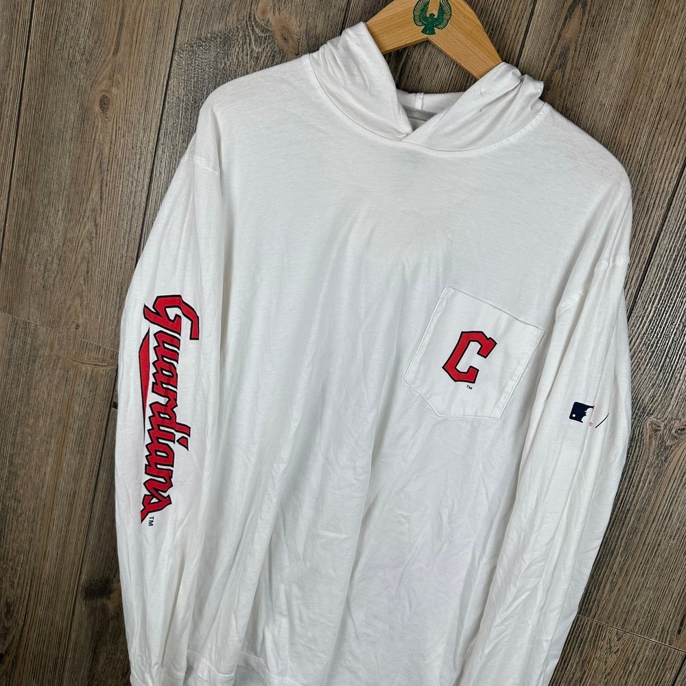Johnnie-O MLB Cleveland Guardians Eddie T-Shirt Hoodie Long Sleeve Mens XL